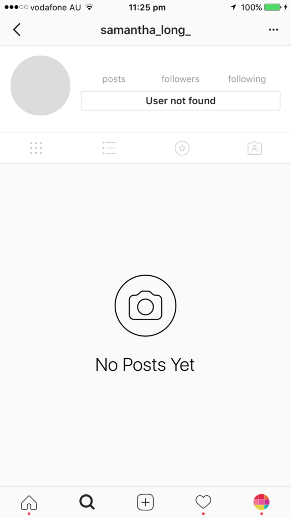 instagram-deleted-account screenshot
