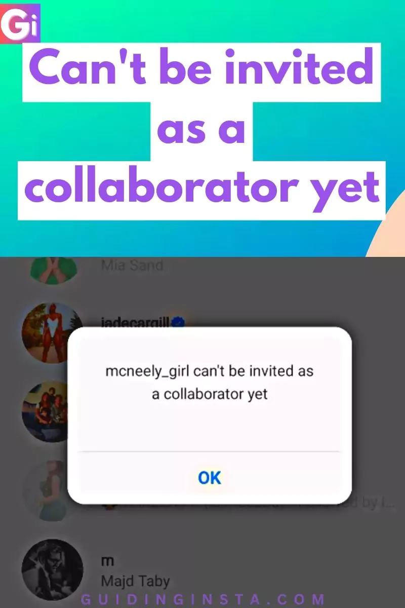 image with text overlay of Instagram Can't Be Invited as a Collaborator Yet